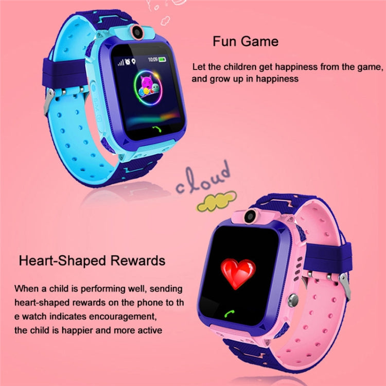 Q12 Smartwatch mit 1,44-Zoll-Farbdisplay für Kinder, nicht wasserdicht, unterstützt LBS-Ortung, Zwei-Wege-Wahl, SOS, Sprachüberwachung und die Setracker-App.
