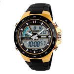 SKMEI 1016 Multifunktionale Herren Outdoor-Sport-Nachtlicht-Wasserdichte Doppel-Digitaluhr