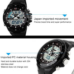 SKMEI 1016 Multifunktionale Herren Outdoor-Sport-Nachtlicht-Wasserdichte Doppel-Digitaluhr