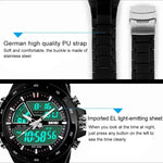 SKMEI 1016 Multifunktionale Herren Outdoor-Sport-Nachtlicht-Wasserdichte Doppel-Digitaluhr
