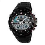 SKMEI 1016 Multifunktionale Herren Outdoor-Sport-Nachtlicht-Wasserdichte Doppel-Digitaluhr
