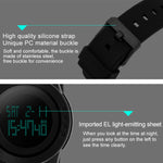 SKMEI 1142 Multifunktionale Herren Outdoor Sport Wasserdichte Digitaluhr mit Nachtleuchtfunktion und Silikonarmband