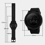 SKMEI 1142 Multifunktionale Herren Outdoor Sport Wasserdichte Digitaluhr mit Nachtleuchtfunktion und Silikonarmband