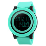 SKMEI 1142 Multifunktionale Herren Outdoor Sport Wasserdichte Digitaluhr mit Nachtleuchtfunktion und Silikonarmband