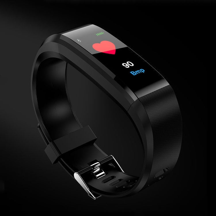 115Plus Smart-Armband mit 0,96 Zoll OLED-Farbbildschirm, unterstützt Anruferinnerung, Herzfrequenzmessung, Blutdruckmessung, Schlafüberwachung und Bewegungserinnerung