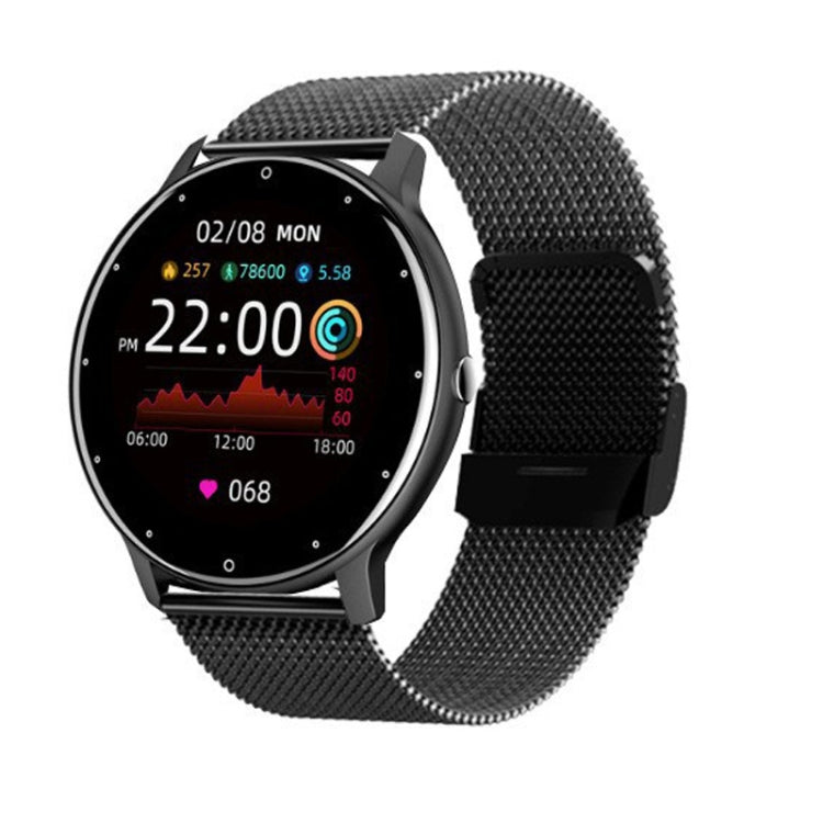 ZL02D 1,28 Zoll IP67 Wasserdichte Smartwatch mit Stahlband Unterstützung der Herzfrequenzüberwachung, Stahlband (Blau), Stahlband (Schwarz), Stahlband (Pink), Stahlband (Gold)