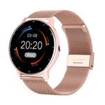 ZL02D 1,28 Zoll IP67 Wasserdichte Smartwatch mit Stahlband Unterstützung der Herzfrequenzüberwachung, Stahlband (Blau), Stahlband (Schwarz), Stahlband (Pink), Stahlband (Gold)