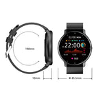 ZL02D 1,28 Zoll IP67 Wasserdichte Smartwatch mit Stahlband Unterstützung der Herzfrequenzüberwachung, Stahlband (Blau), Stahlband (Schwarz), Stahlband (Pink), Stahlband (Gold)