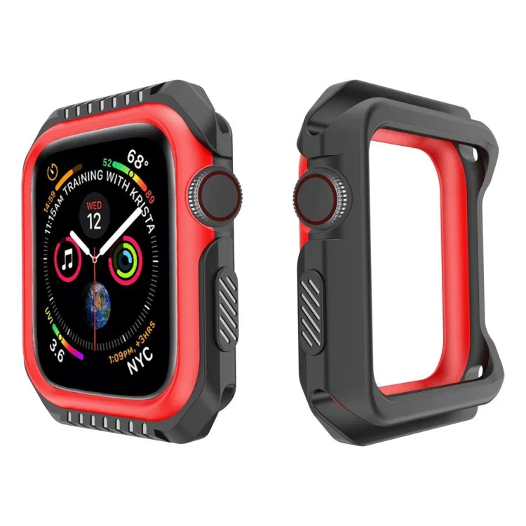 Stoßfeste, zweifarbige Schutzhülle für Smartwatches für Apple Watch Series 3 / 2 / 1 38mm, für Apple Watch Series 3 / 2 / 1 38mm (Schwarz Gelb), für Apple Watch Series 3 / 2 / 1 38mm (Rot Schwarz), für Apple Watch Series 3 / 2 / 1 38mm (Weiß Blau)