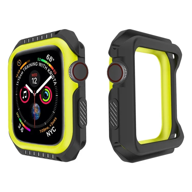Stoßfeste, zweifarbige Schutzhülle für Smartwatches für Apple Watch Series 3 / 2 / 1 38mm, für Apple Watch Series 3 / 2 / 1 38mm (Schwarz Gelb), für Apple Watch Series 3 / 2 / 1 38mm (Rot Schwarz), für Apple Watch Series 3 / 2 / 1 38mm (Weiß Blau)