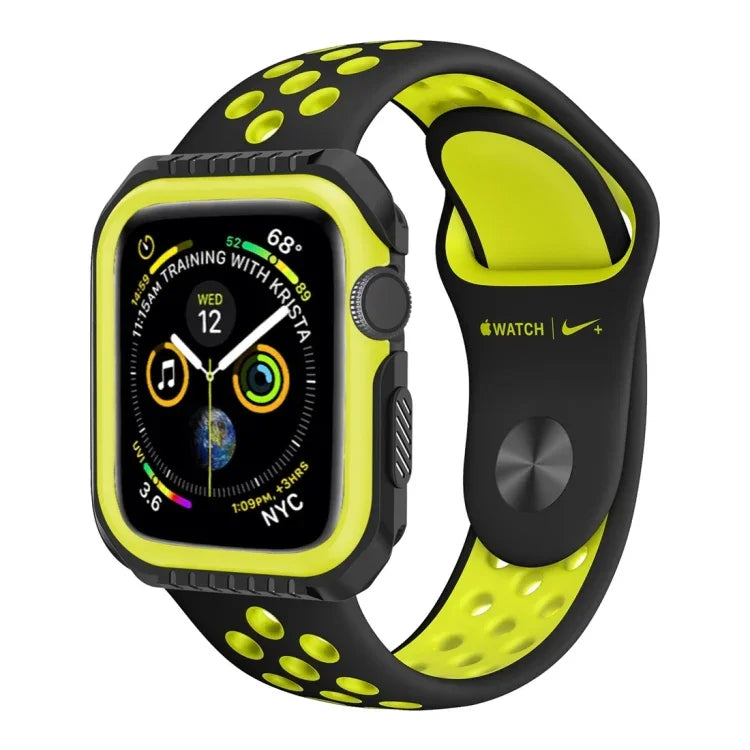 Stoßfeste, zweifarbige Schutzhülle für Smartwatches für Apple Watch Series 3 / 2 / 1 38mm, für Apple Watch Series 3 / 2 / 1 38mm (Schwarz Gelb), für Apple Watch Series 3 / 2 / 1 38mm (Rot Schwarz), für Apple Watch Series 3 / 2 / 1 38mm (Weiß Blau)