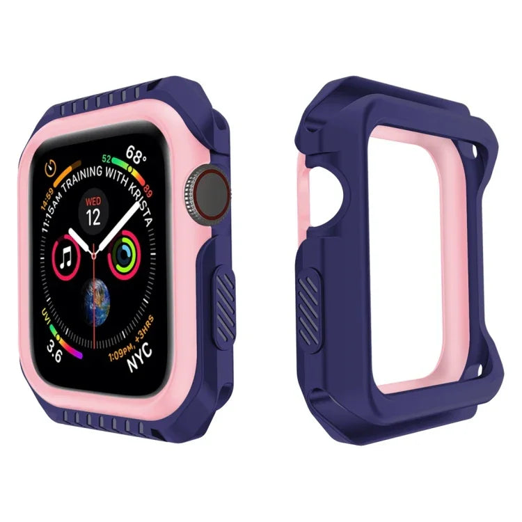 Stoßfeste, zweifarbige Schutzhülle für Smartwatches für Apple Watch Series 3 / 2 / 1 38mm, für Apple Watch Series 3 / 2 / 1 38mm (Schwarz Gelb), für Apple Watch Series 3 / 2 / 1 38mm (Rot Schwarz), für Apple Watch Series 3 / 2 / 1 38mm (Weiß Blau)