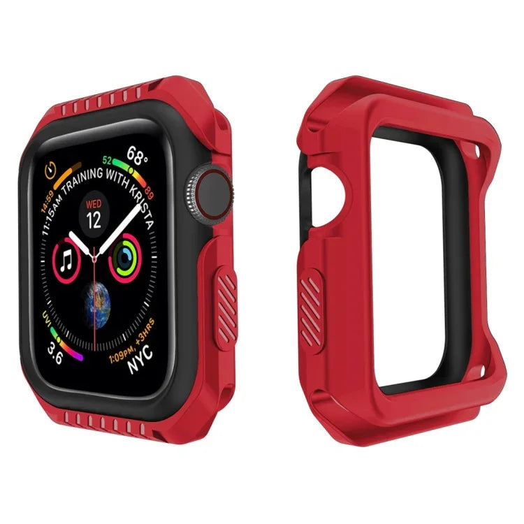 Stoßfeste, zweifarbige Schutzhülle für Smartwatches für Apple Watch Series 3 / 2 / 1 38mm, für Apple Watch Series 3 / 2 / 1 38mm (Schwarz Gelb), für Apple Watch Series 3 / 2 / 1 38mm (Rot Schwarz), für Apple Watch Series 3 / 2 / 1 38mm (Weiß Blau)