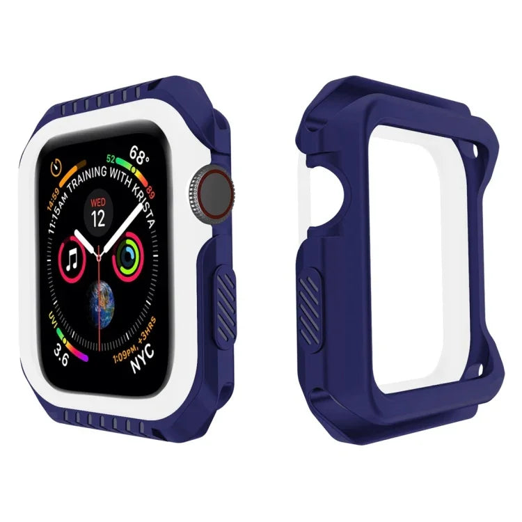 Stoßfeste, zweifarbige Schutzhülle für Smartwatches für Apple Watch Series 3 / 2 / 1 38mm, für Apple Watch Series 3 / 2 / 1 38mm (Schwarz Gelb), für Apple Watch Series 3 / 2 / 1 38mm (Rot Schwarz), für Apple Watch Series 3 / 2 / 1 38mm (Weiß Blau)
