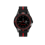 N6 Smartwatch mit 1,3-Zoll-TFT-Bildschirm, MTK2502C-Prozessor, Bluetooth 4.0, Silikonarmband, unterstützt Herzfrequenzmessung, Schrittzähler, Schlafüberwachung und Bewegungserinnerung. Erhältlich in Rot und Gelb.