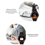 N6 Smartwatch mit 1,3-Zoll-TFT-Bildschirm, MTK2502C-Prozessor, Bluetooth 4.0, Silikonarmband, unterstützt Herzfrequenzmessung, Schrittzähler, Schlafüberwachung und Bewegungserinnerung. Erhältlich in Rot und Gelb.