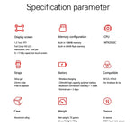 N6 Smartwatch mit 1,3-Zoll-TFT-Bildschirm, MTK2502C-Prozessor, Bluetooth 4.0, Silikonarmband, unterstützt Herzfrequenzmessung, Schrittzähler, Schlafüberwachung und Bewegungserinnerung. Erhältlich in Rot und Gelb.