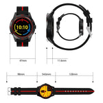 N6 Smartwatch mit 1,3-Zoll-TFT-Bildschirm, MTK2502C-Prozessor, Bluetooth 4.0, Silikonarmband, unterstützt Herzfrequenzmessung, Schrittzähler, Schlafüberwachung und Bewegungserinnerung. Erhältlich in Rot und Gelb.