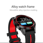 N6 Smartwatch mit 1,3-Zoll-TFT-Bildschirm, MTK2502C-Prozessor, Bluetooth 4.0, Silikonarmband, unterstützt Herzfrequenzmessung, Schrittzähler, Schlafüberwachung und Bewegungserinnerung. Erhältlich in Rot und Gelb.