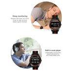 N6 Smartwatch mit 1,3-Zoll-TFT-Bildschirm, MTK2502C-Prozessor, Bluetooth 4.0, Silikonarmband, unterstützt Herzfrequenzmessung, Schrittzähler, Schlafüberwachung und Bewegungserinnerung. Erhältlich in Rot und Gelb.