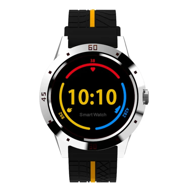 N6 Smartwatch mit 1,3-Zoll-TFT-Bildschirm, MTK2502C-Prozessor, Bluetooth 4.0, Silikonarmband, unterstützt Herzfrequenzmessung, Schrittzähler, Schlafüberwachung und Bewegungserinnerung. Erhältlich in Rot und Gelb.