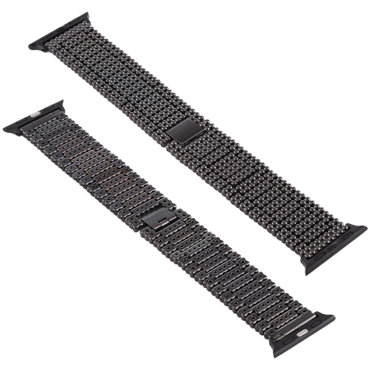 Neun-Perlen-Armband aus Edelstahl für Apple Watch Series 7 (41 mm), 6, SE, 5, 4 (40 mm), 3, 2 und 1 (38 mm)