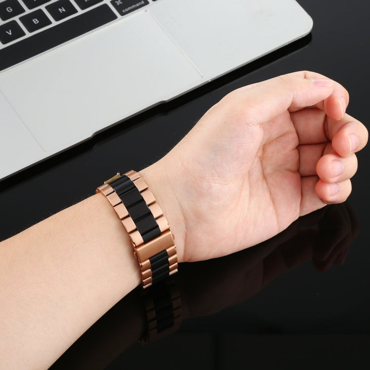 Edelstahl-Armband für Apple Watch Series 10 (42 mm), 9, 8 und 7 (41 mm), SE 3, SE 2, 6, SE, 5 und 4 (40 mm) sowie 3, 2 und 1 (38 mm).