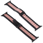 Edelstahl-Armband für Apple Watch Series 10 (42 mm), 9, 8 und 7 (41 mm), SE 3, SE 2, 6, SE, 5 und 4 (40 mm) sowie 3, 2 und 1 (38 mm).