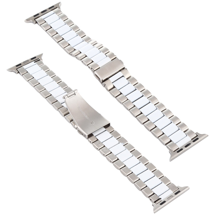 Edelstahl-Armband für Apple Watch Series 10 (42 mm), 9, 8 und 7 (41 mm), SE 3, SE 2, 6, SE, 5 und 4 (40 mm) sowie 3, 2 und 1 (38 mm).