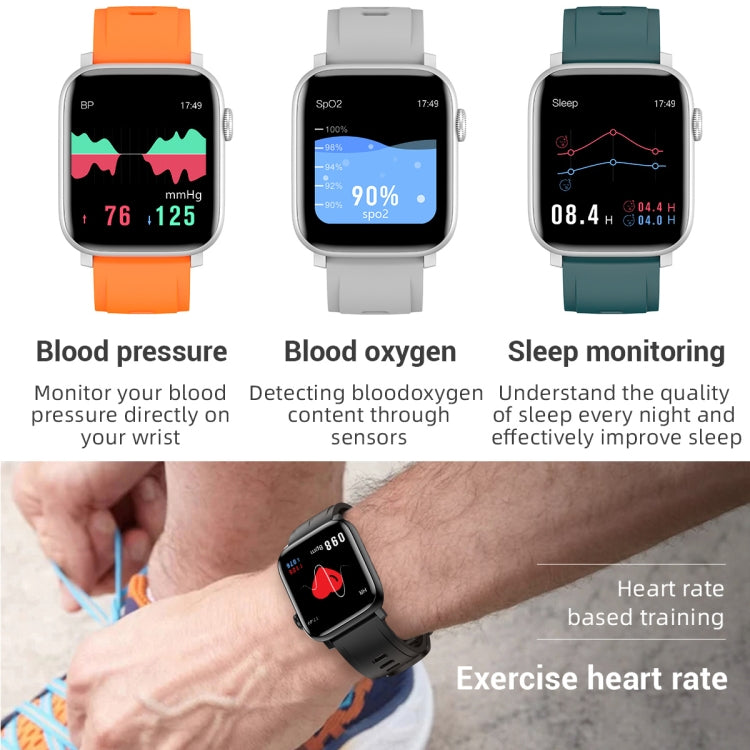 SE02 Bluetooth-Smartwatch für Sport, unterstützt Herzfrequenz-, Blutdruck-, Blutsauerstoffmessung, Schlafüberwachung und Bewegungserinnerung