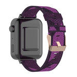 18mm Stripe Weave Nylon Wrist Strap Watch Band for Xiaomi Mi Watch, Garmin Vivomove 3s / Vivoactive 4s