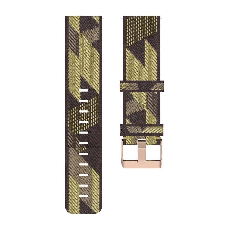 20mm Stripe Weave Nylon Wrist Strap Watch Band for Garmin Venu, Vivomove 3, Vivoactive 3, Forerunner 245 / 645