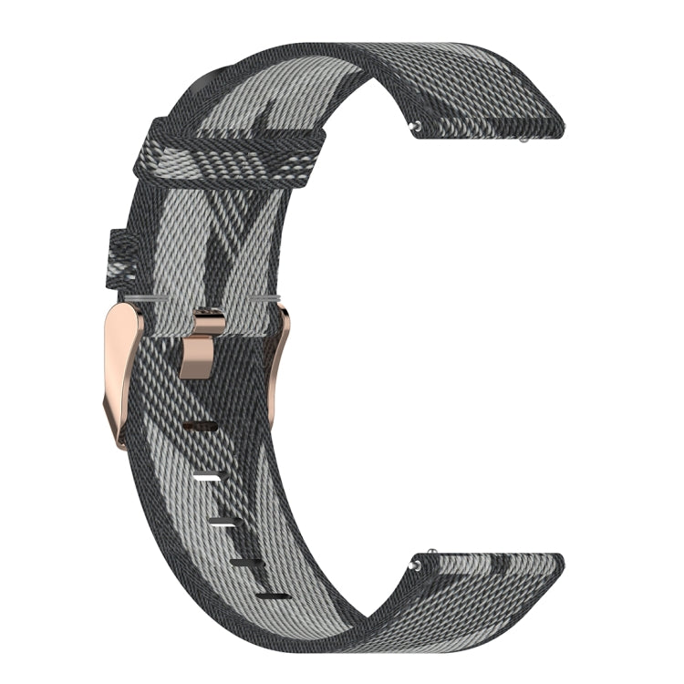 20 mm breites, gestreiftes Nylon-Armband für Galaxy Watch 42 mm, Galaxy Active/Active 2, Gear Sport, S2 Classic
