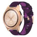20 mm breites, gestreiftes Nylon-Armband für Galaxy Watch 42 mm, Galaxy Active/Active 2, Gear Sport, S2 Classic