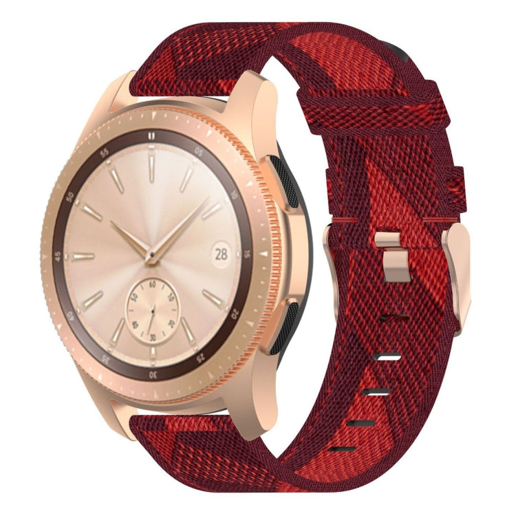 20 mm breites, gestreiftes Nylon-Armband für Galaxy Watch 42 mm, Galaxy Active/Active 2, Gear Sport, S2 Classic