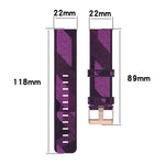 22 mm breites, gestreiftes Nylon-Armband für Huawei GT / GT2 46 mm, Honor Magic Watch 2 46 mm / Magic