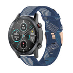 22 mm breites, gestreiftes Nylon-Armband für Huawei GT / GT2 46 mm, Honor Magic Watch 2 46 mm / Magic