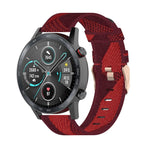 22 mm breites, gestreiftes Nylon-Armband für Huawei GT / GT2 46 mm, Honor Magic Watch 2 46 mm / Magic