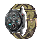22 mm breites, gestreiftes Nylon-Armband für Huawei GT / GT2 46 mm, Honor Magic Watch 2 46 mm / Magic