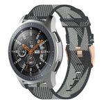 22 mm breites, gestreiftes Nylon-Armband für Galaxy Watch 46 mm / Gear S3