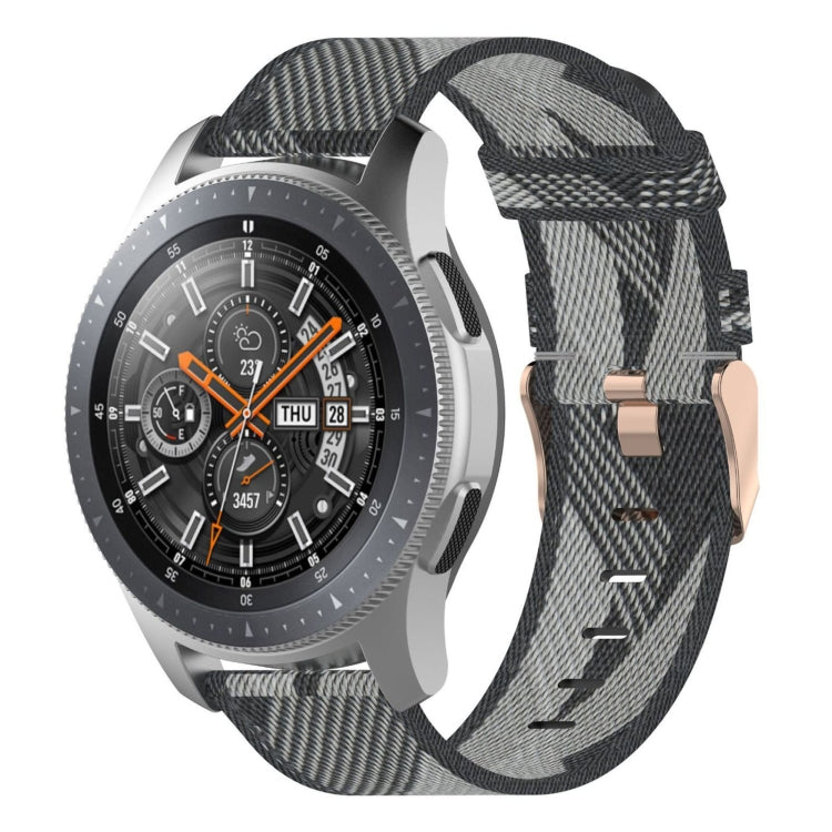 22 mm breites, gestreiftes Nylon-Armband für Galaxy Watch 46 mm / Gear S3
