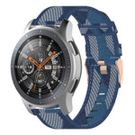 22 mm breites, gestreiftes Nylon-Armband für Galaxy Watch 46 mm / Gear S3