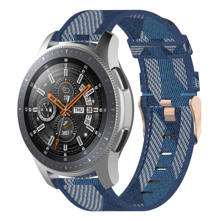 22 mm breites, gestreiftes Nylon-Armband für Galaxy Watch 46 mm / Gear S3