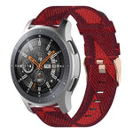22 mm breites, gestreiftes Nylon-Armband für Galaxy Watch 46 mm / Gear S3