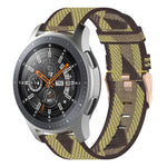 22 mm breites, gestreiftes Nylon-Armband für Galaxy Watch 46 mm / Gear S3