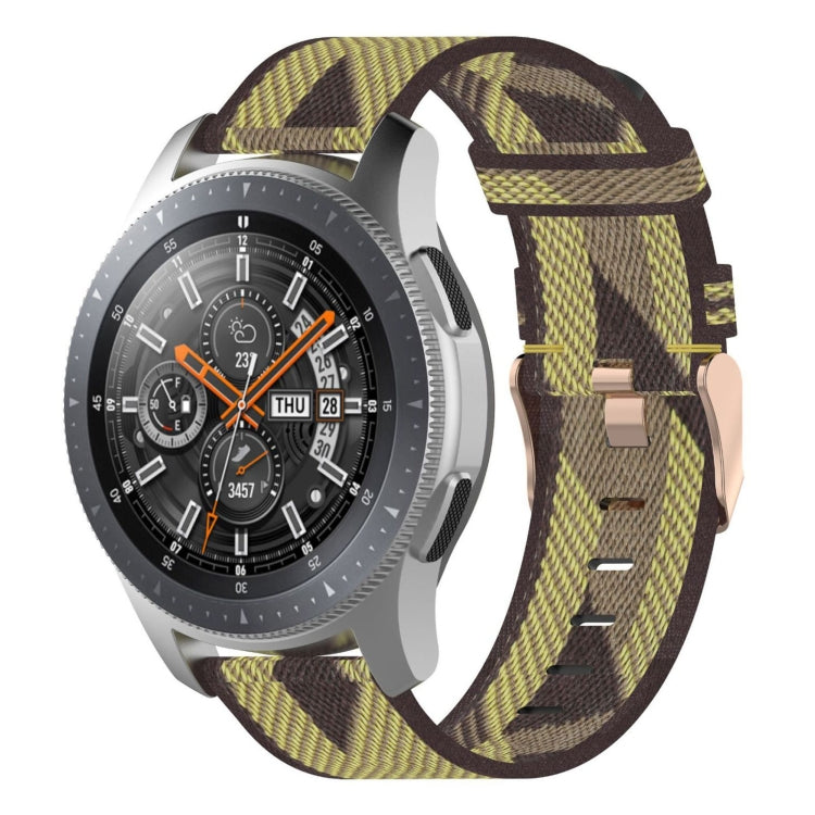 22 mm breites, gestreiftes Nylon-Armband für Galaxy Watch 46 mm / Gear S3