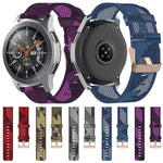22 mm breites, gestreiftes Nylon-Armband für Galaxy Watch 46 mm / Gear S3