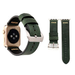 Für Apple Watch Ultra 49mm&Watch Ultra 2 49mm / Series 10 46mm / 9&8&7 45mm / SE 3&SE 2&6&SE&5&4 44mm / 3&2&1 42mm Armband aus echtem Leder im Retro XX Linienmuster, für 42mm