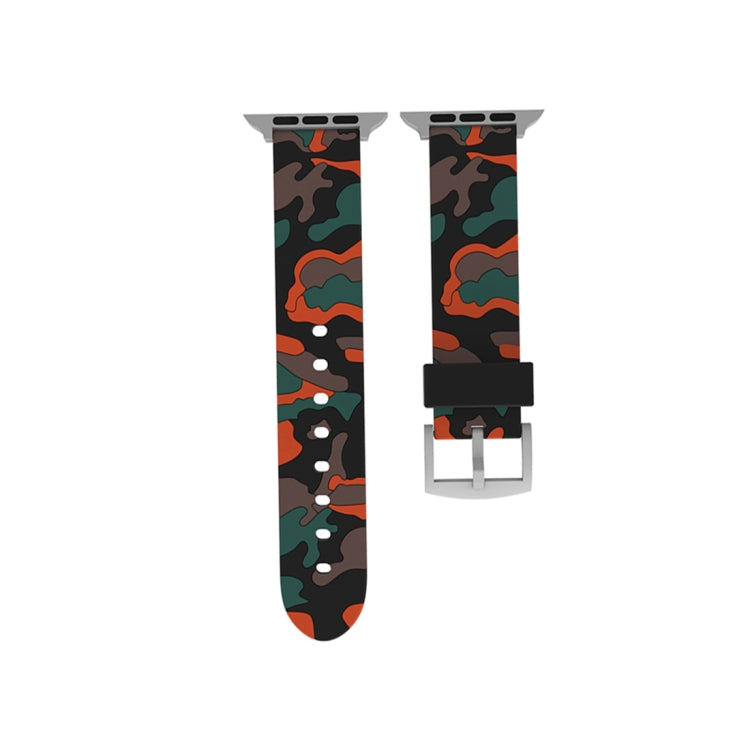 Für Apple Watch Series 3, 2 und 1 (38 mm): Modisches Silikonarmband mit Camouflage-Muster, 38 mm