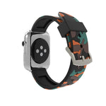 Für Apple Watch Series 3, 2 und 1 (38 mm): Modisches Silikonarmband mit Camouflage-Muster, 38 mm
